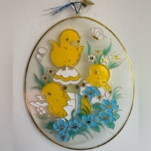 Vintage plastic Easter window decor